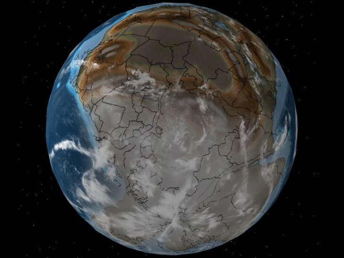 Foto: Así era la Tierra en la Pannotia, el supercontinente previo a la Pangea (Ancient Earth Globe/dinosaurpictures.org)