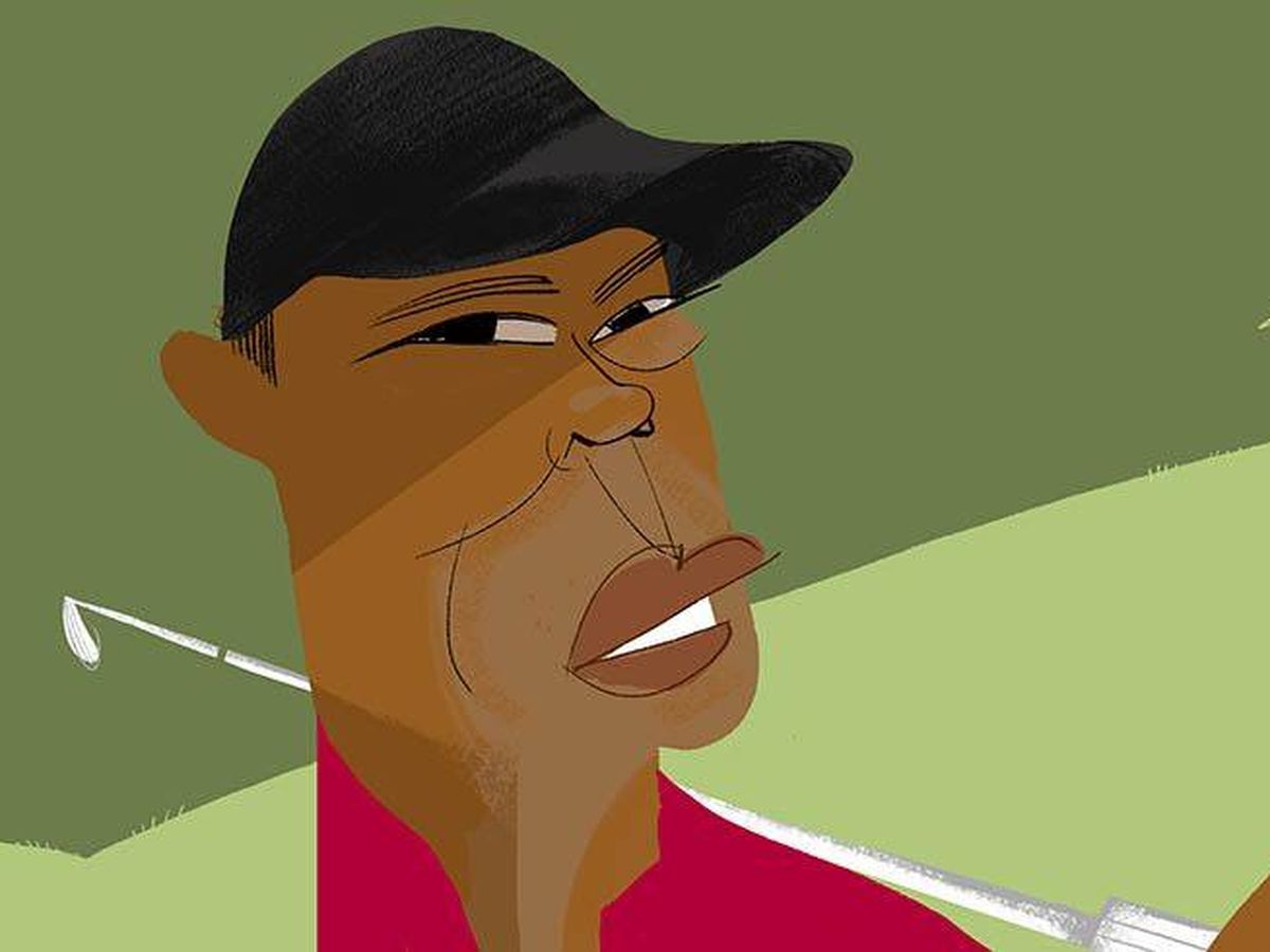 Foto: Ilustración de Tiger Woods. (Jate)