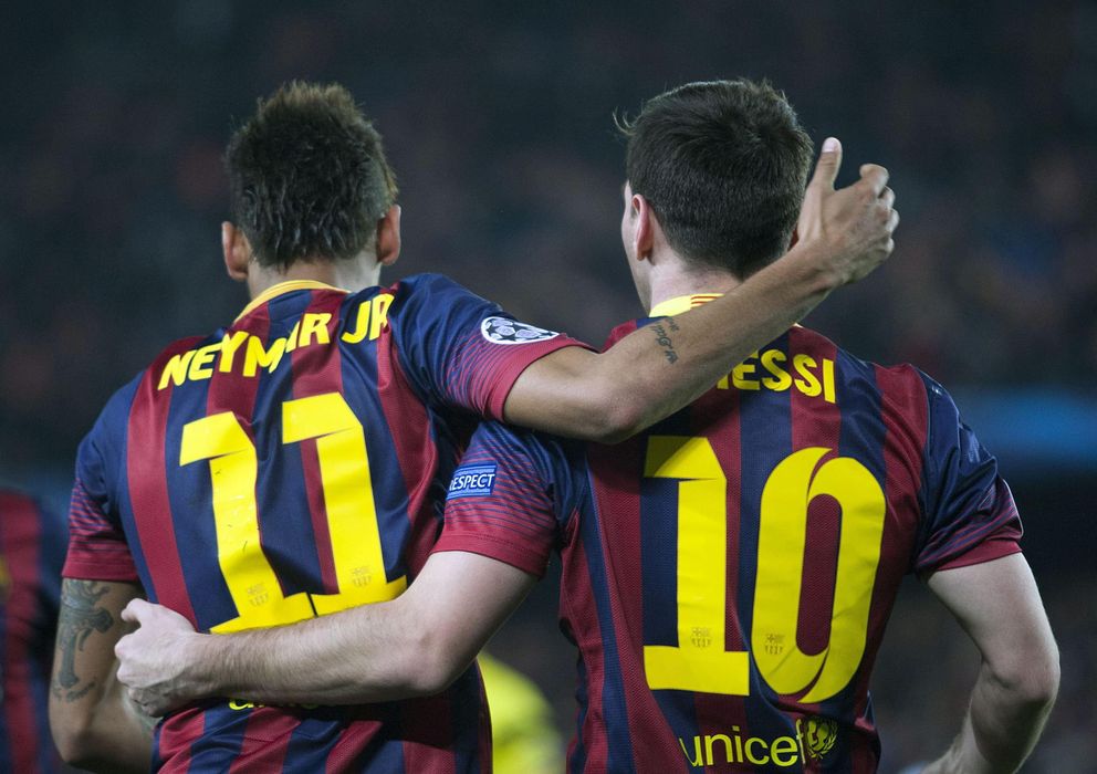 Foto: Messi y Neymar, durante el partido Barcelona-Manchester City (EFE)