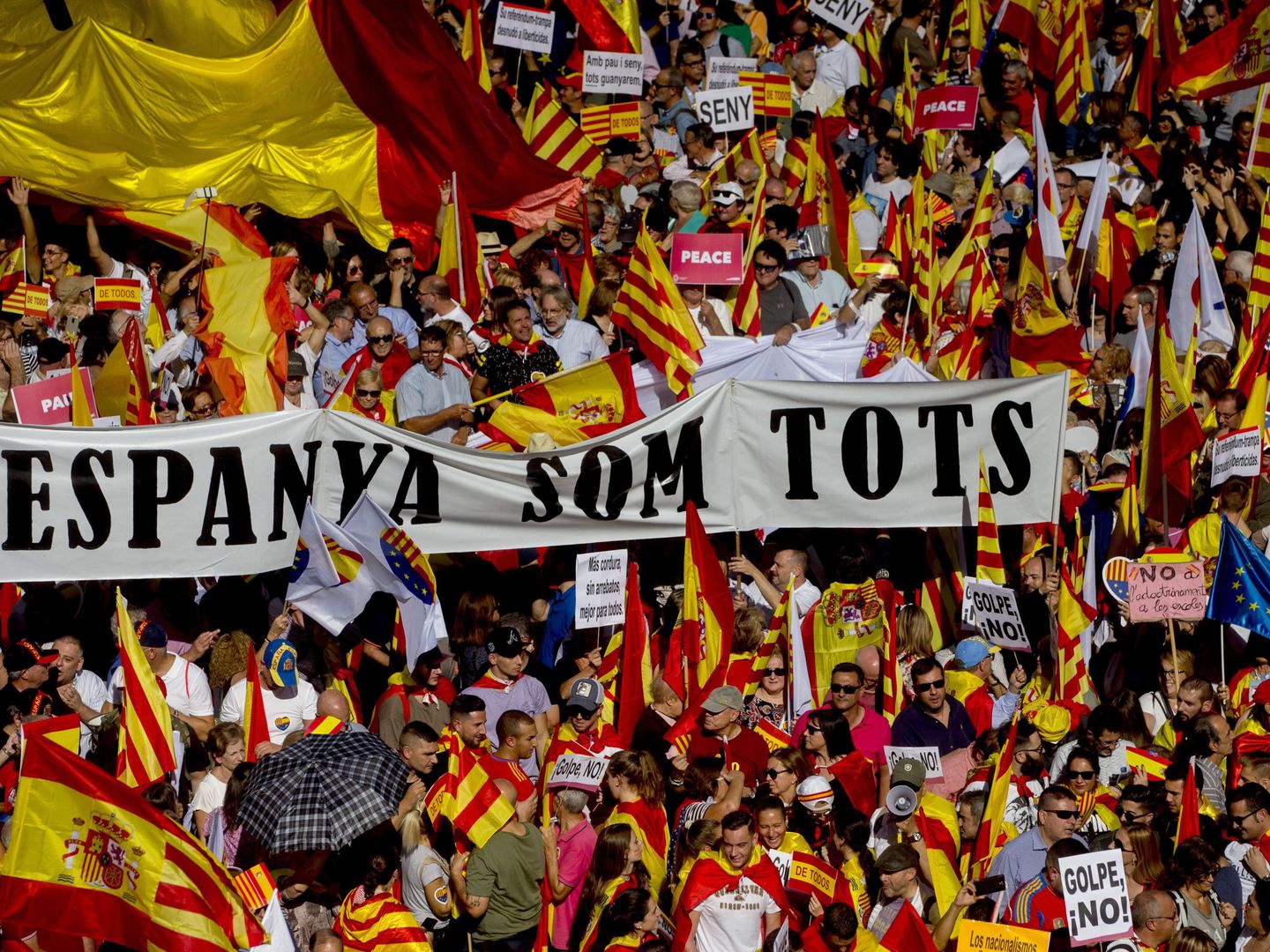 Manifestación a favor de la unidad de España en Barcelona. (EFE) 
