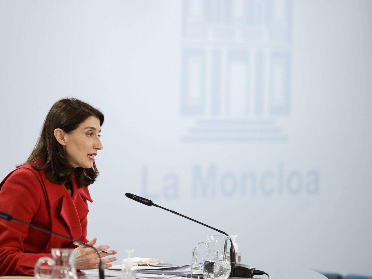 Foto: La ministra de Justicia, Pilar Llop, en la rueda de prensa del Consejo de Ministros. (Efe/Emilio Naranjo)