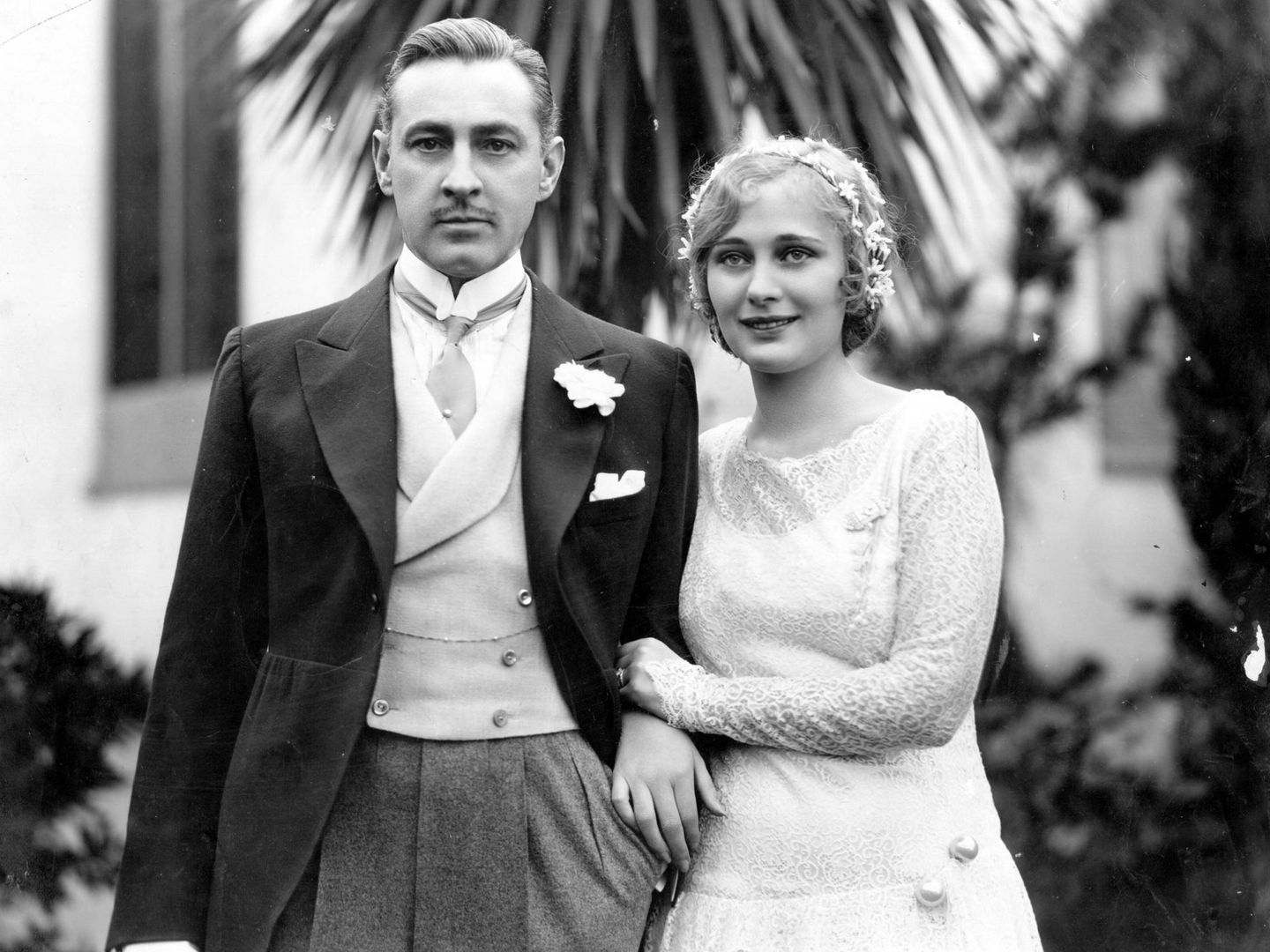 John Barrymore con su primera mujer, Dolores Costello. (Getty)