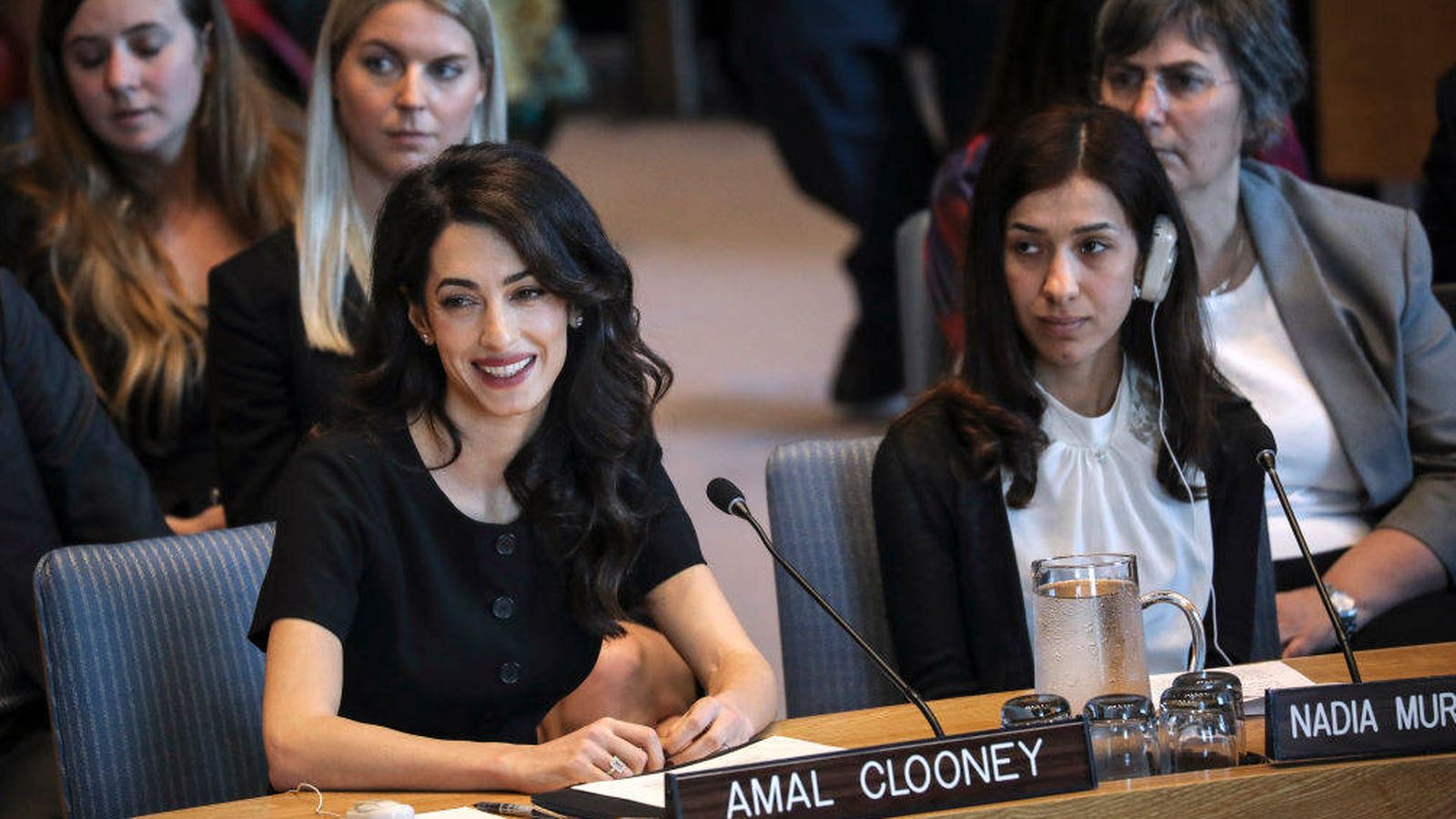 Foto: Amal Clooney, en las Naciones Unidas. (Getty)