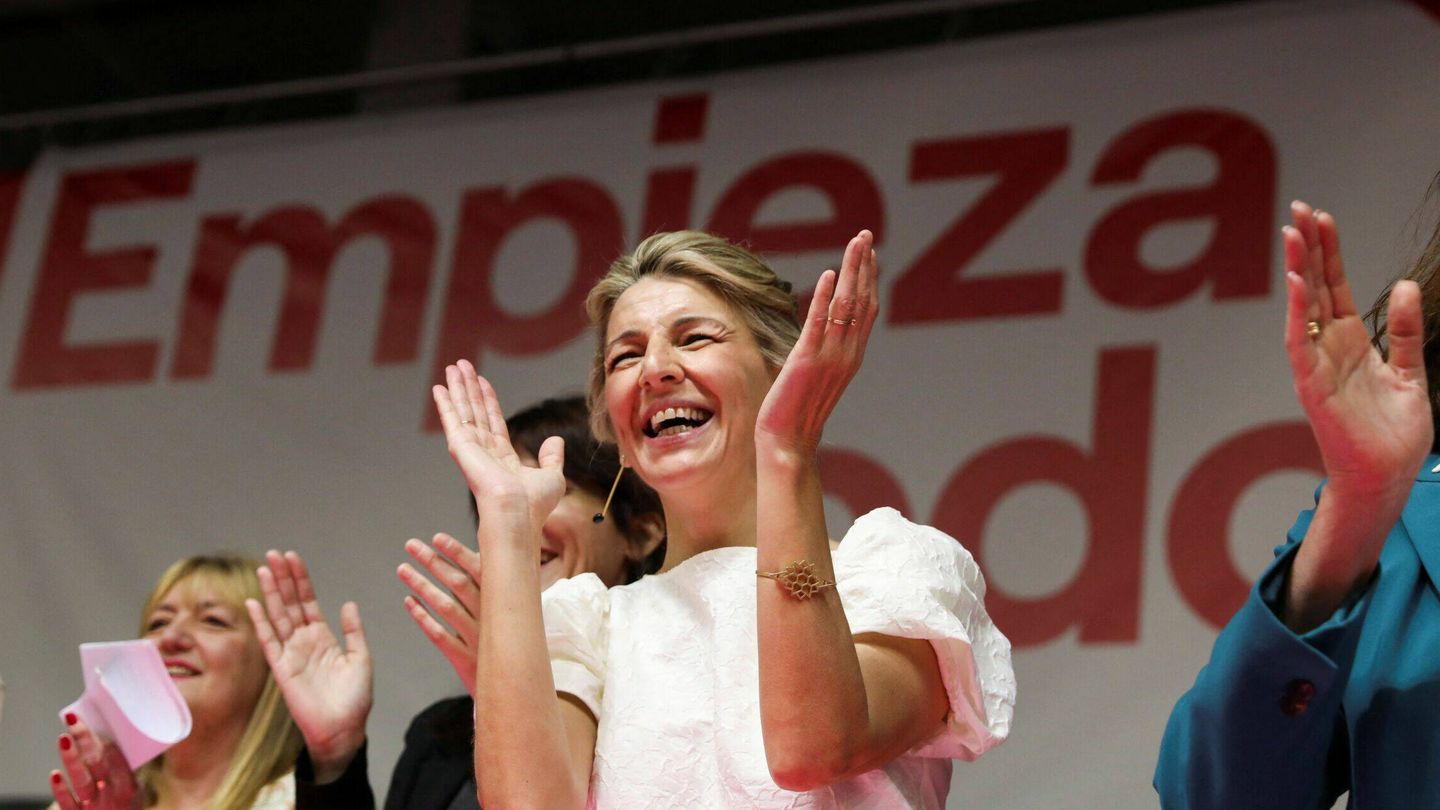 Yolanda Díaz, el día que presentó su candidatura a la presidencia. (Reuters/Isabel Infantes)