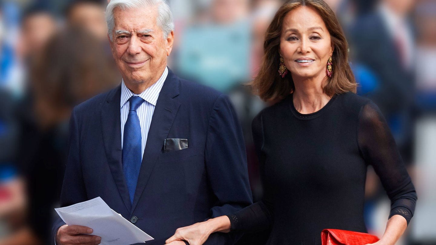Mario Vargas Llosa e Isabel Preysler. (Getty)