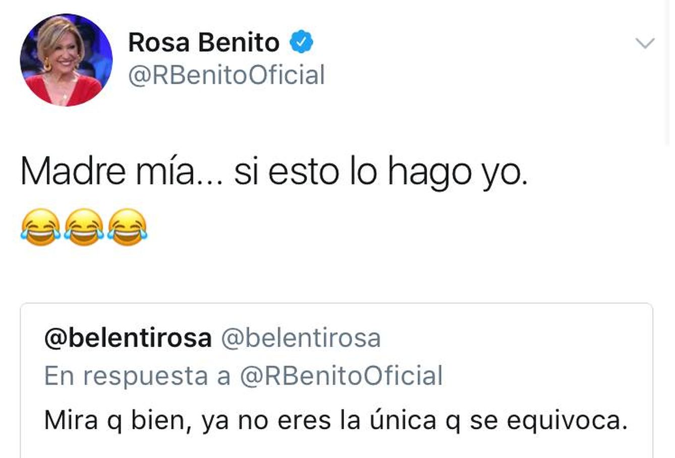 Tuit de Rosa Benito sobre el fallo de María Patiño.