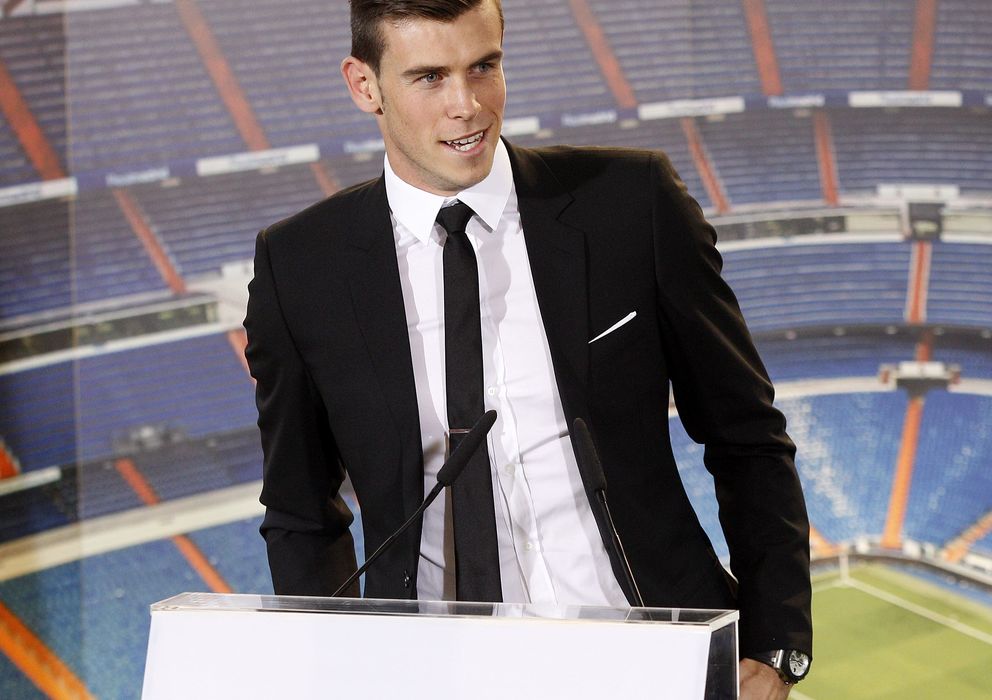 Foto: Gareth Bale durante su presentación como nuevo jugador del Real Madrid (I.C.)