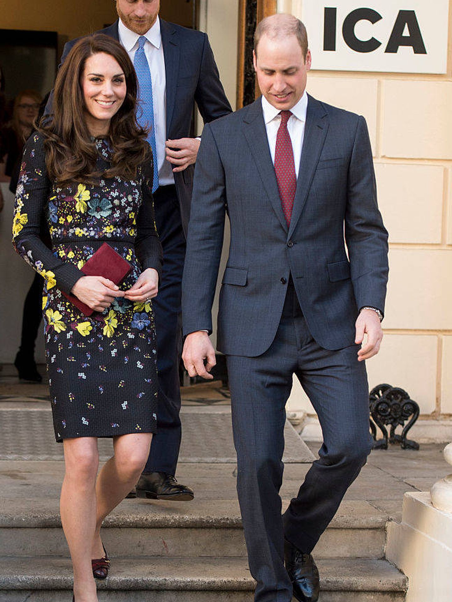 Los duques Cambridge y el príncipe Harry en 2017. (Getty)