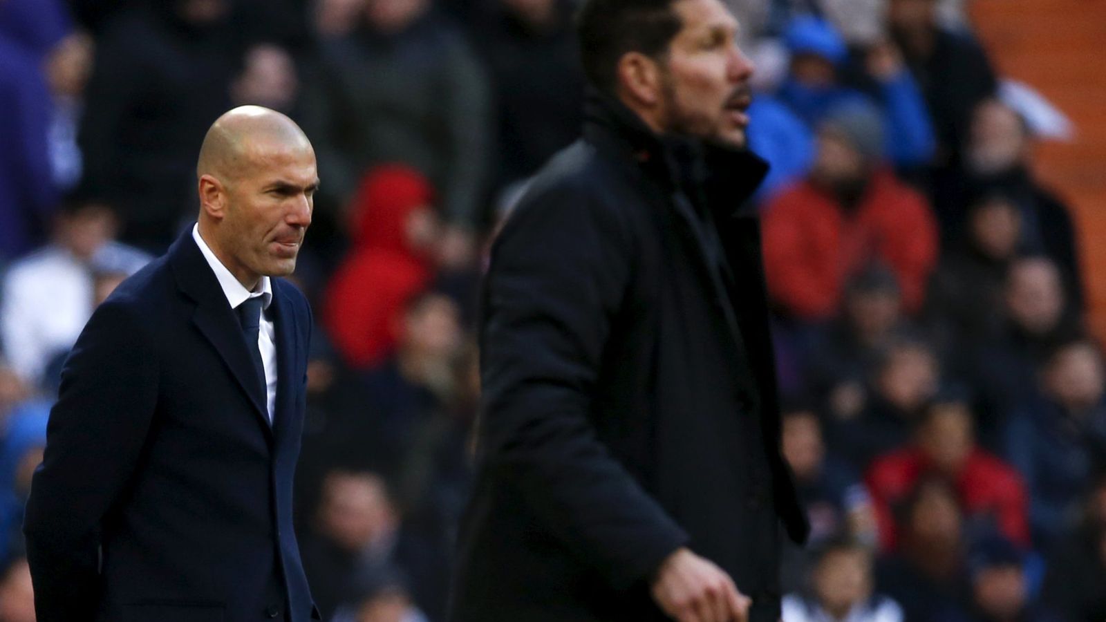 Foto: Zidane durante el derbi del pasado sábado (Sergio Pérez/Reuters)