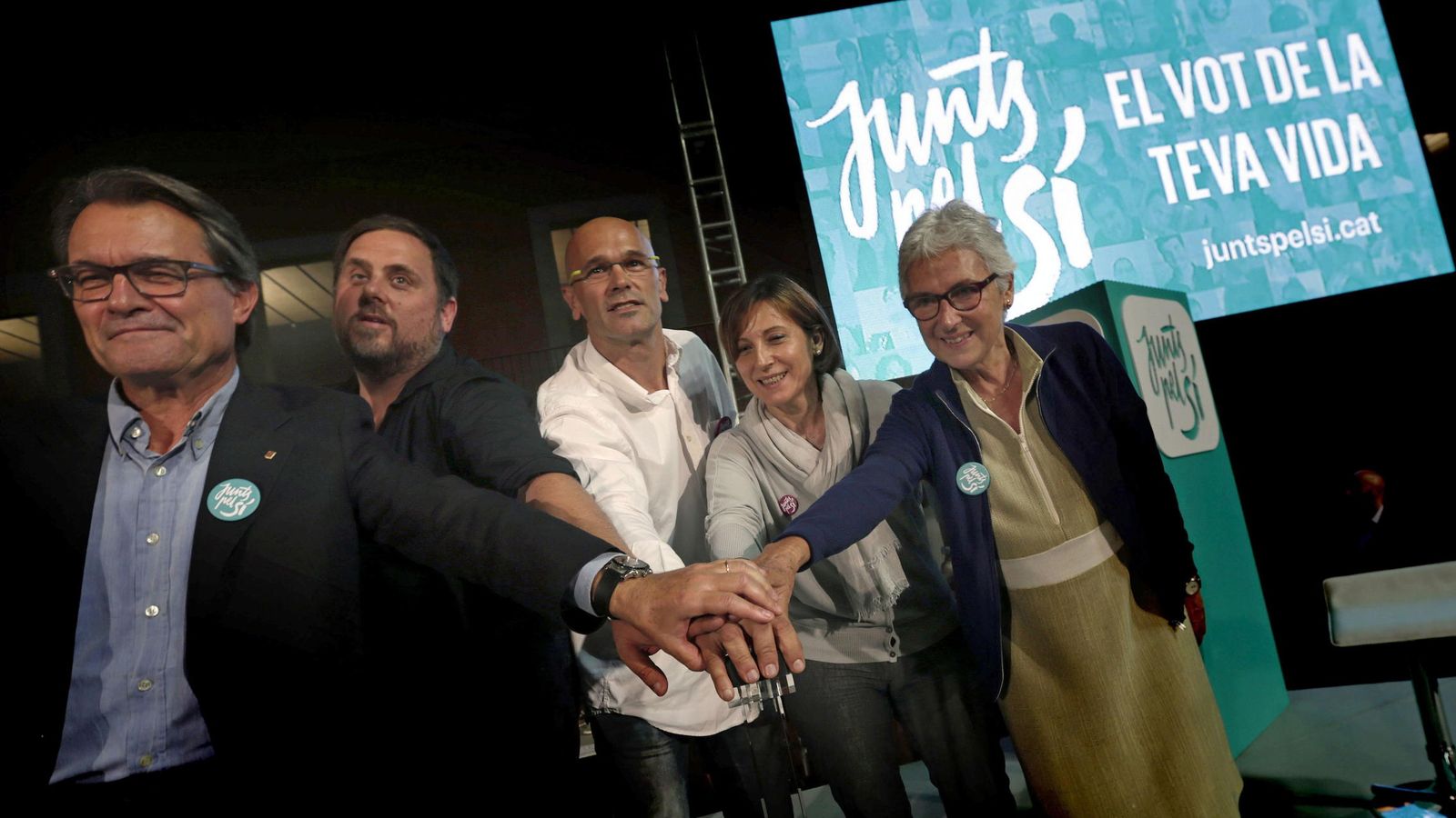 Foto: Inicio de la campaña electoral de Junts pel Sí. (EFE)