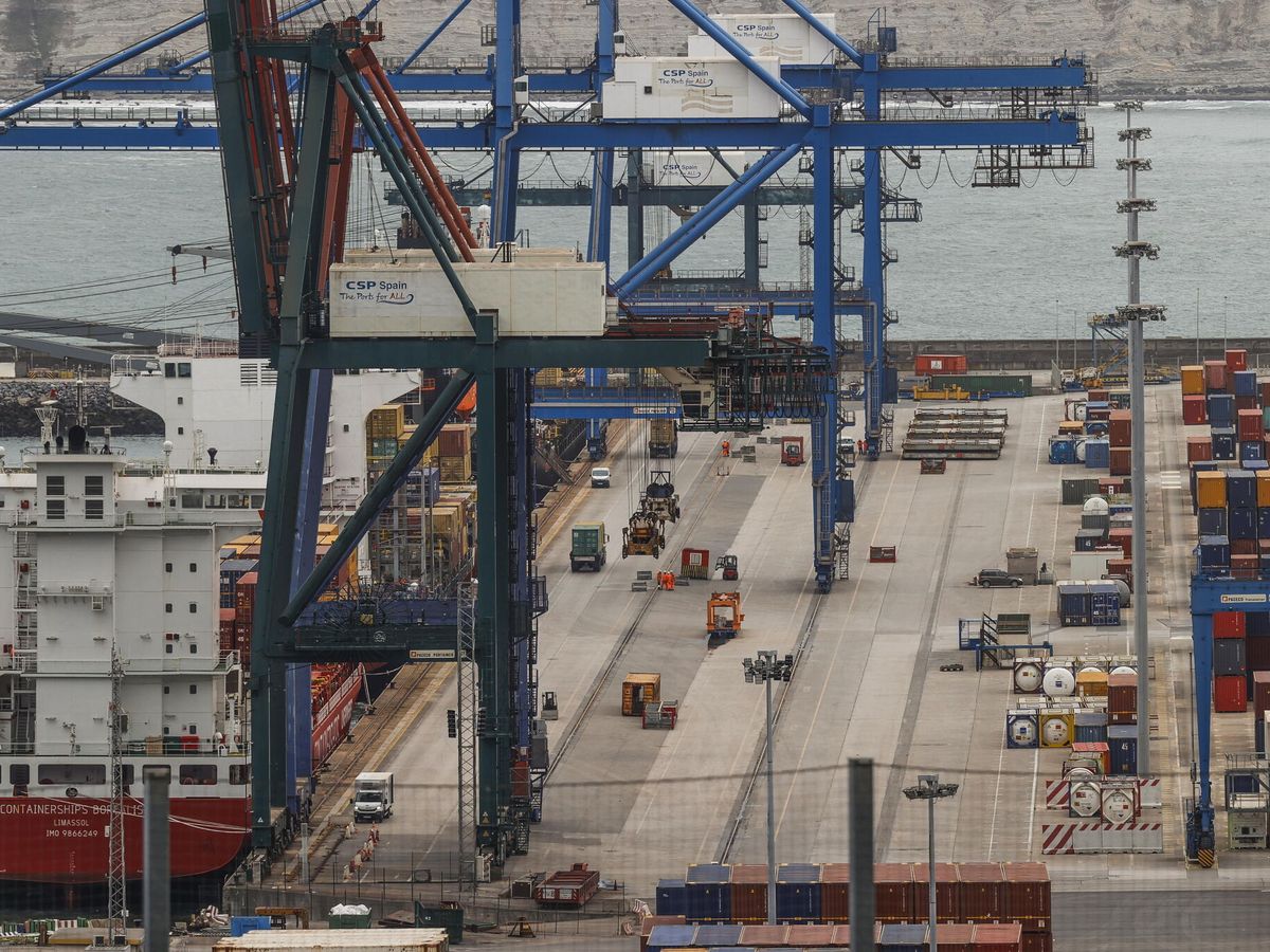 Foto: El puerto de Bilbao registra una escasa actividad por el paro del transporte. (EFE/Miguel Toña)