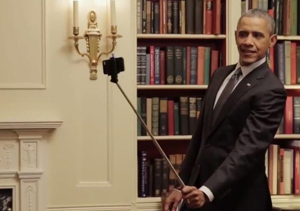 Foto: El presidente de E.E.U.U. Barack Obama haciéndose un 'selfie' 