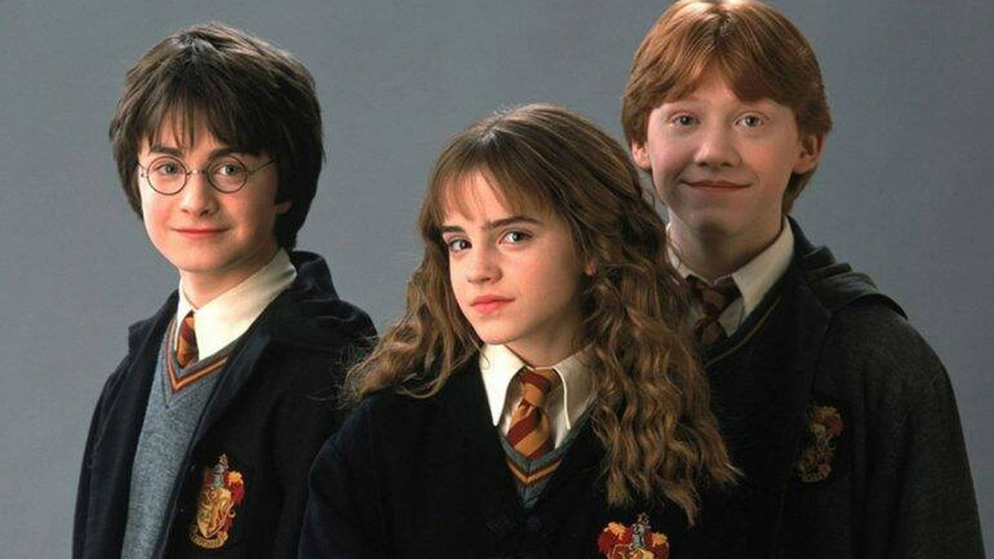 Harry, Hermione y Ron en 'Harry Potter y la piedra filosofal'. (Warner Bros.)