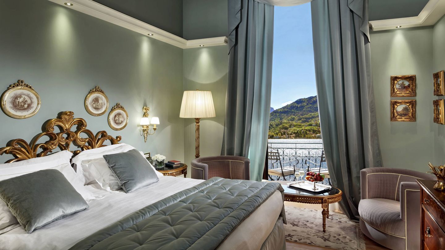 Así es una de las suites con vistas al lago del Grand Hotel Tremezzo. (Cortesía)