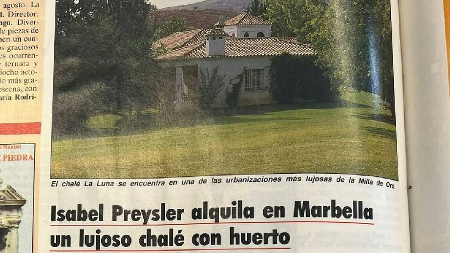 Titular de la revista 'Tiempo' sobre la presencia de Preysler en Marbella. (VA)
