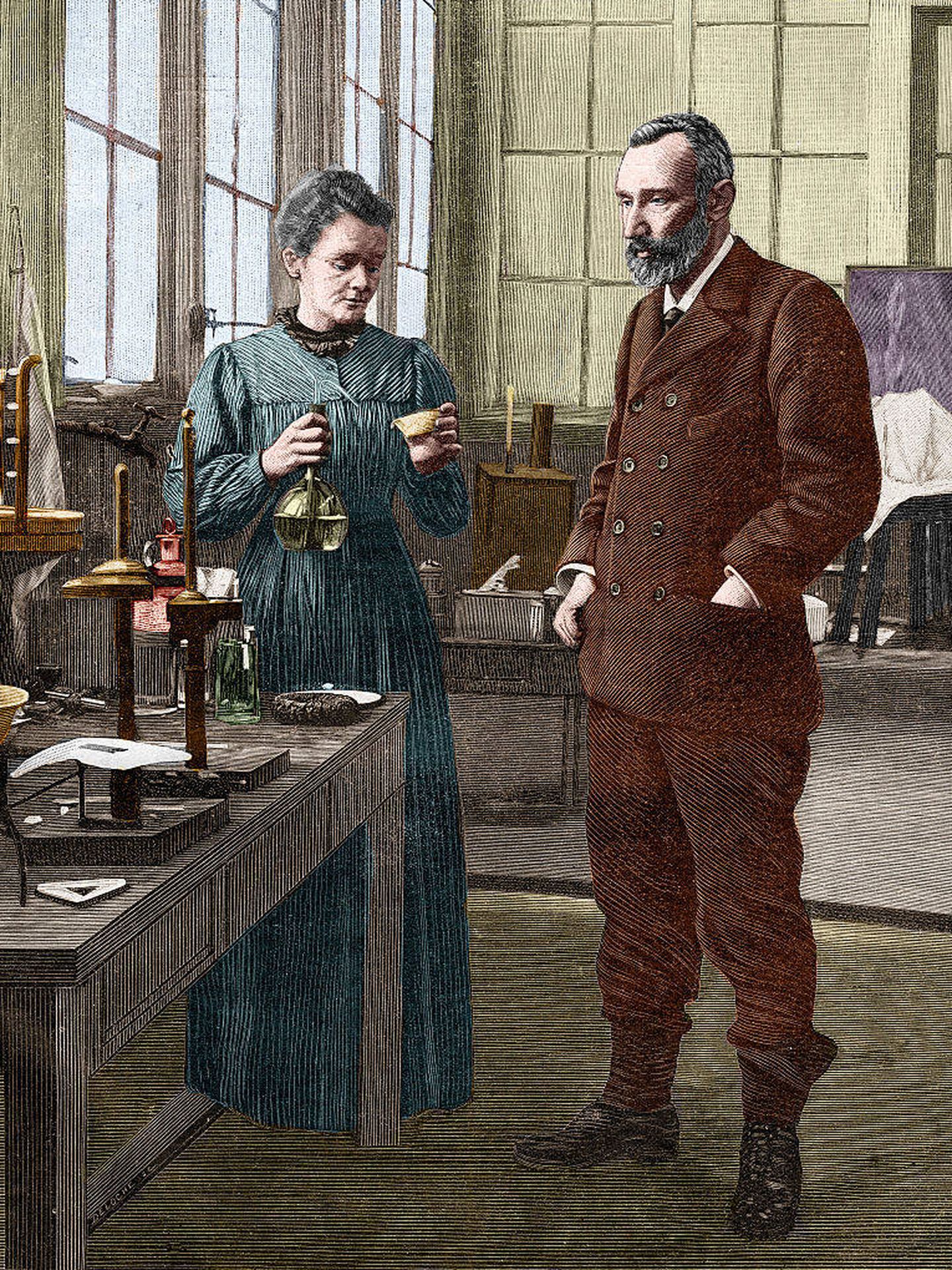 Marie Curie y Pierre Curie. (Getty)