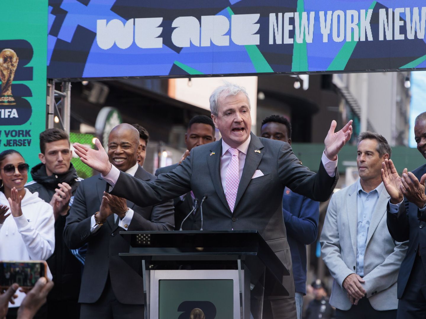 El gobernador de New Jersey, Phil Murphy, durante un reciente acto promocional. (EFE EPA Justin Lane)