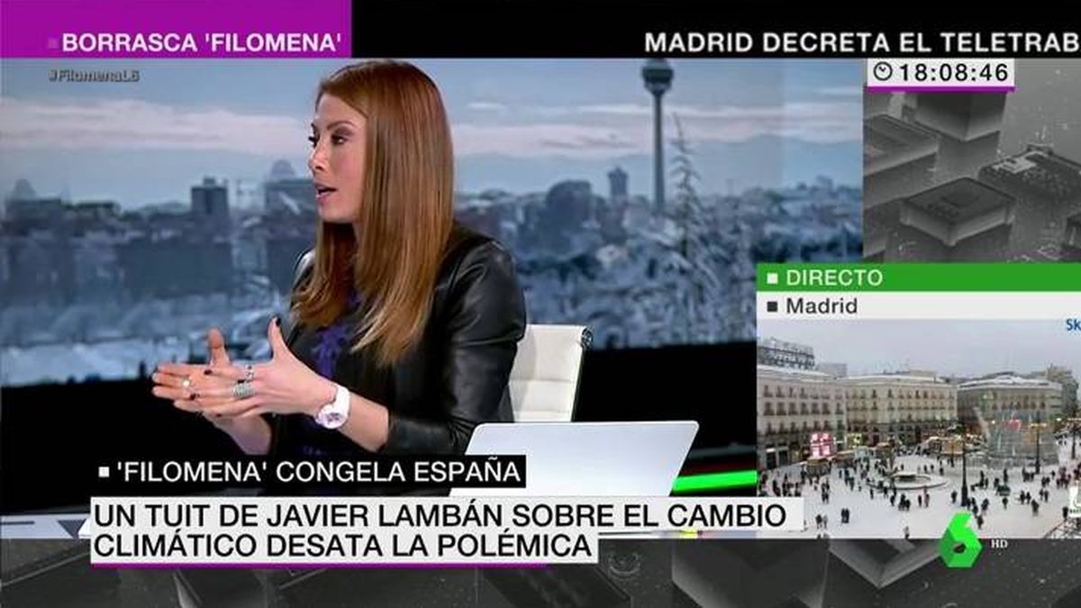 El zasca de la meteoróloga de La Sexta al presidente de Aragón: "Ni idea de ciencia"
