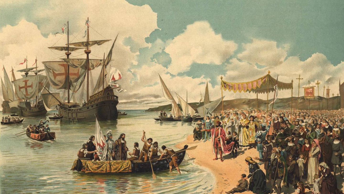 Las carabelas de Vasco de Gama partiendo hacia la India. (CC/Wikimedia Commons)