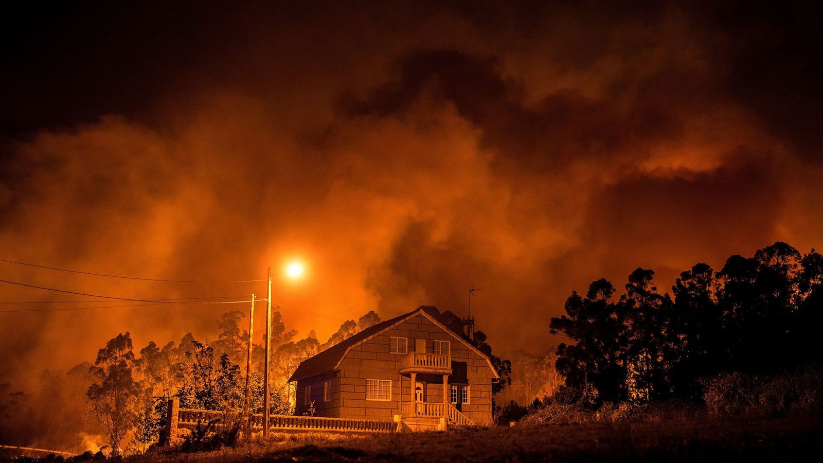 Foto: Incendios forestales en Galicia (EFE)