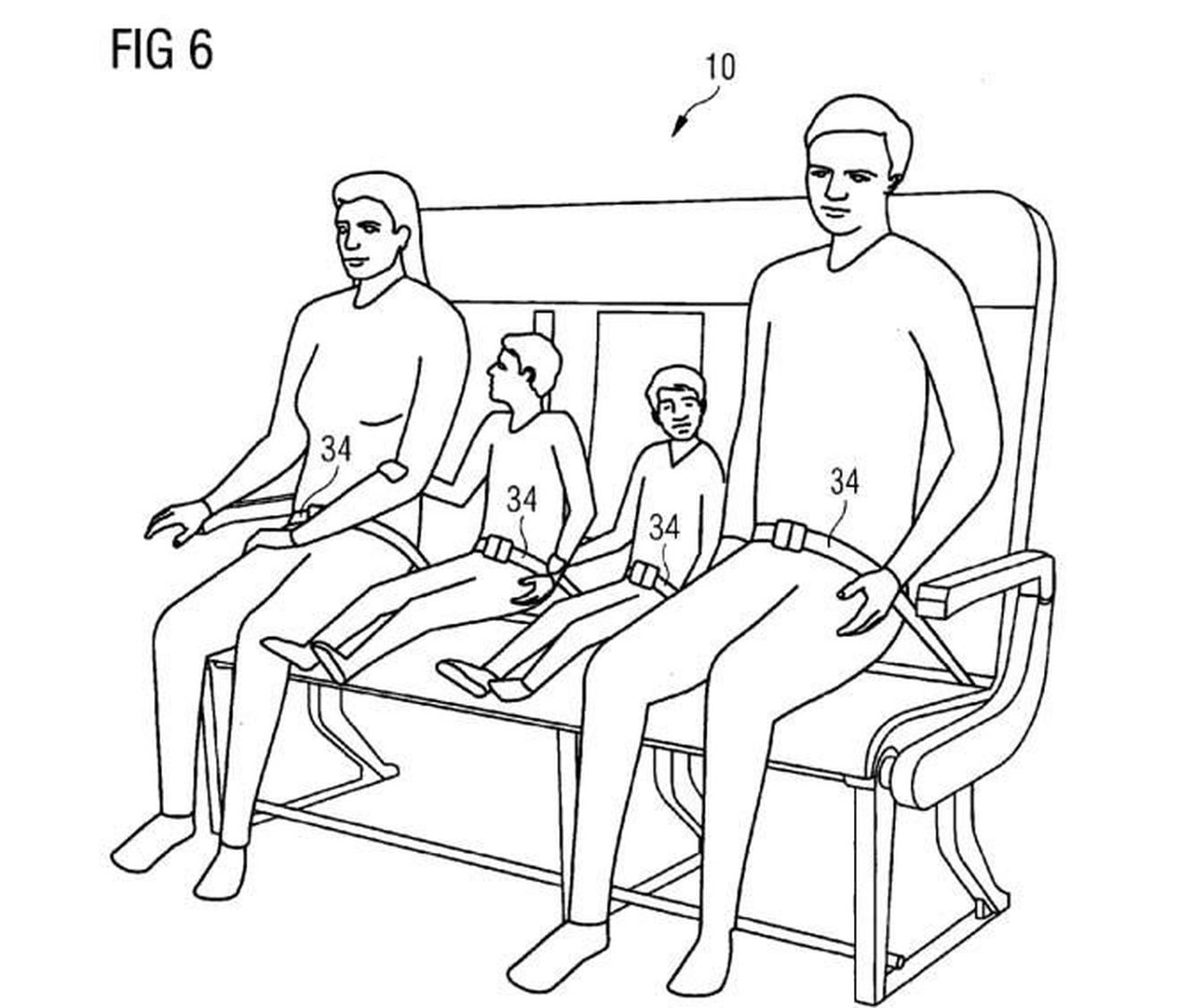Esta nueva clase de asientos podría ser útil para familias con niños. (Airbus)