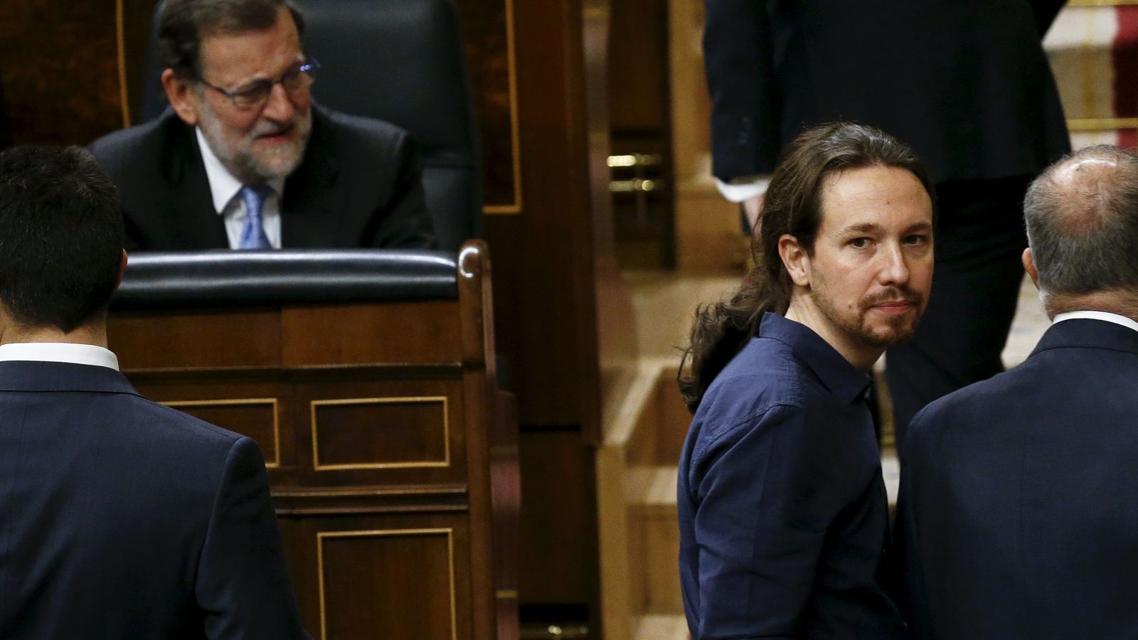 Foto: Mariano Rajoy y Pablo Iglesias, el día de la Constitución de las Cortes. (Reuters)