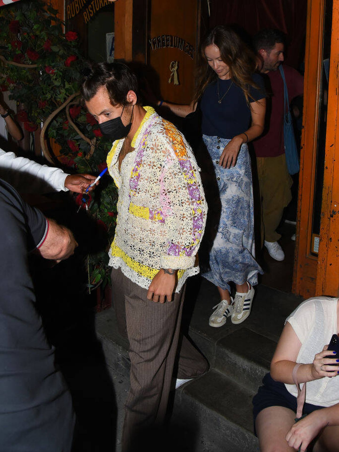 Harry Styles y Olivia Wilde, durante una cena en la ciudad de Nueva York. (Getty Images)