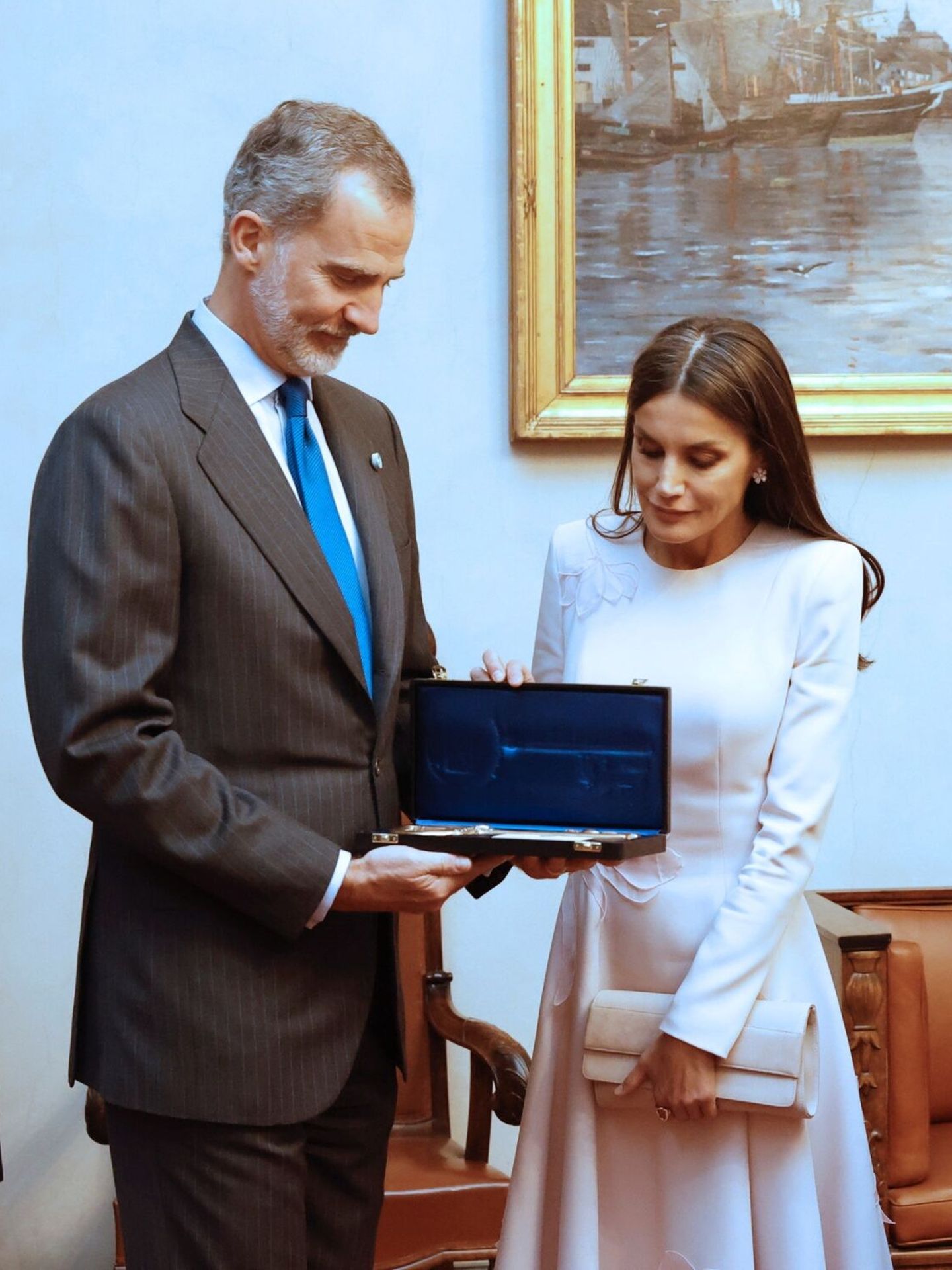 Don Felipe y doña Letizia, recibiendo las llaves de Estocolmo. (EFE/Juanjo Martín)