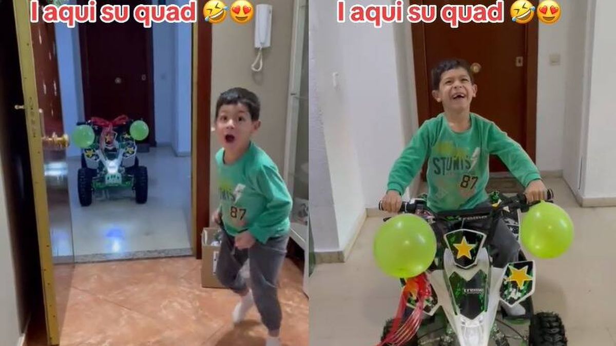 La intensa reacción de alegría de un niño al recibir su regalo de Reyes que se ha vuelto viral