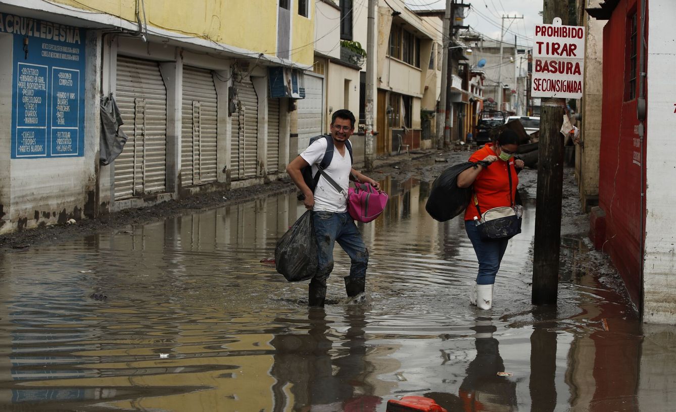 Inundaciones en México DF tras un episodio de fuertes lluvias (EFE)