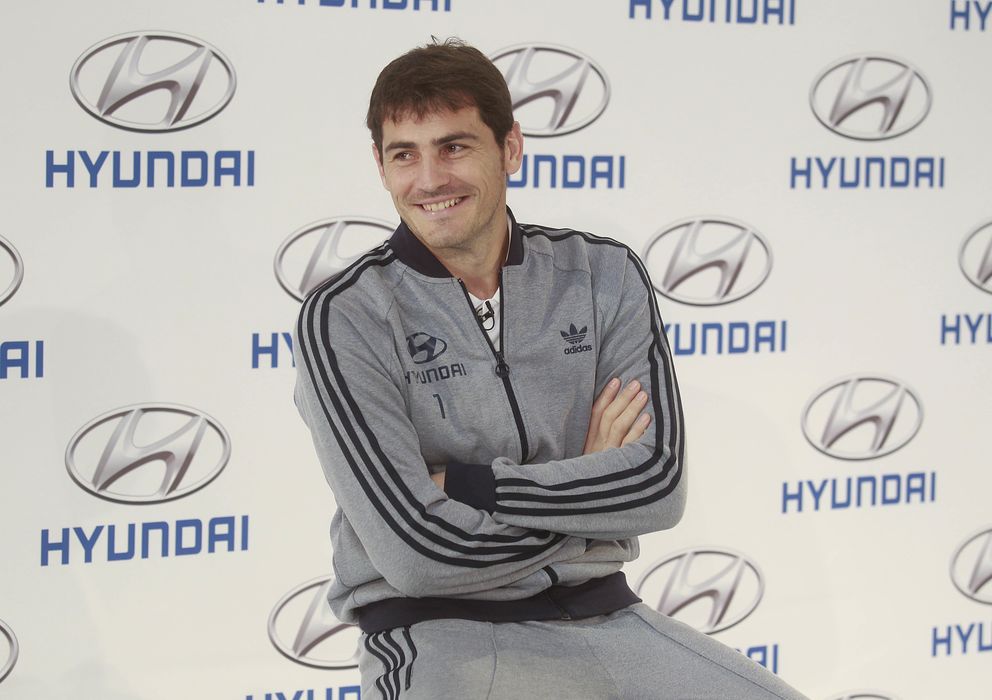 Foto: Iker Casillas durante el acto con Hyundai (Hyundai).