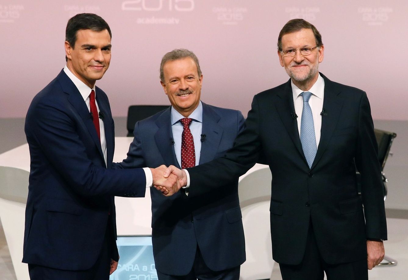 Debate entre Mariano Rajoy y Pedro Sánchez de cara a las elecciones generales del 20-D. (EFE)