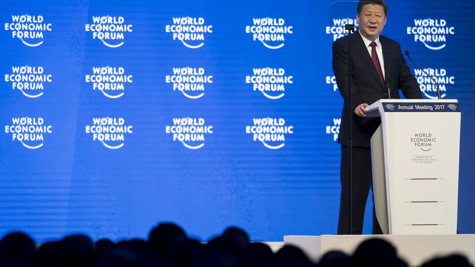 Foto: El presidente chino, Xi Jinping, da un discurso durante la primera jornada de la 47 edición del Foro Económico Mundial de Davos. (Efe)