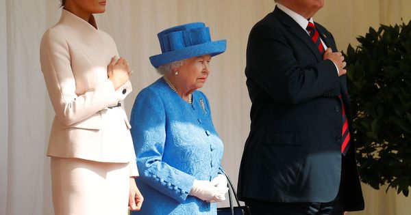 Foto: Donald y Melania Trump en su última visita a la reina Isabel II en Windsor. (Reuters)