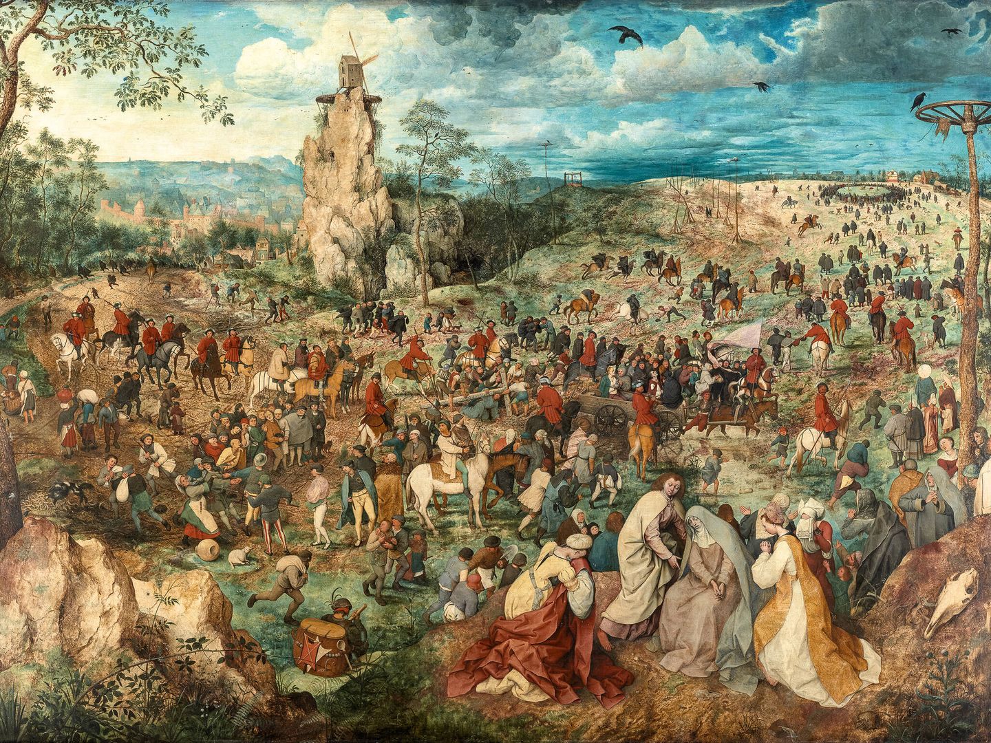 'La Procesión al Calvario'. Pieter Bruegel. 1564. (Kunsthistorisches Museum)