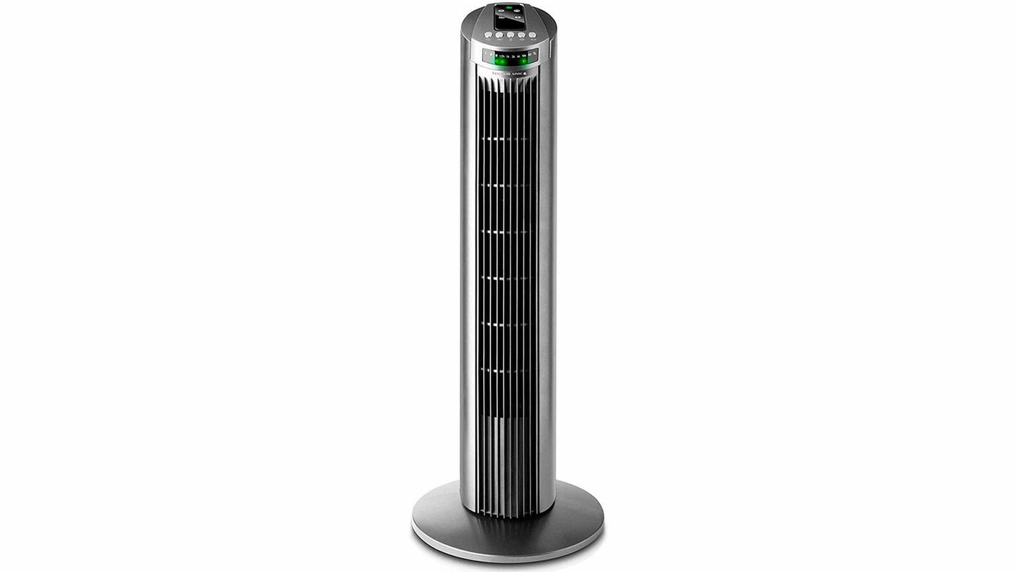 TARTIERY Ventilador Torre Silencioso Ajustable Ventilador Sin Aspas Diseño Silencioso De Seguridad En El Trabajo Cómodo Fácil De Limpiar Adecuado Climatizador Portátil 