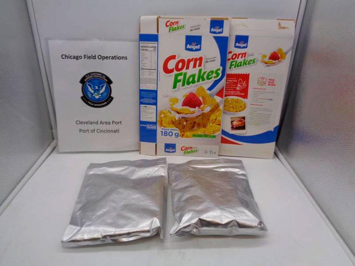 Foto: En total, había 20 kilos de cocaína escondidos en los cereales (CBP)