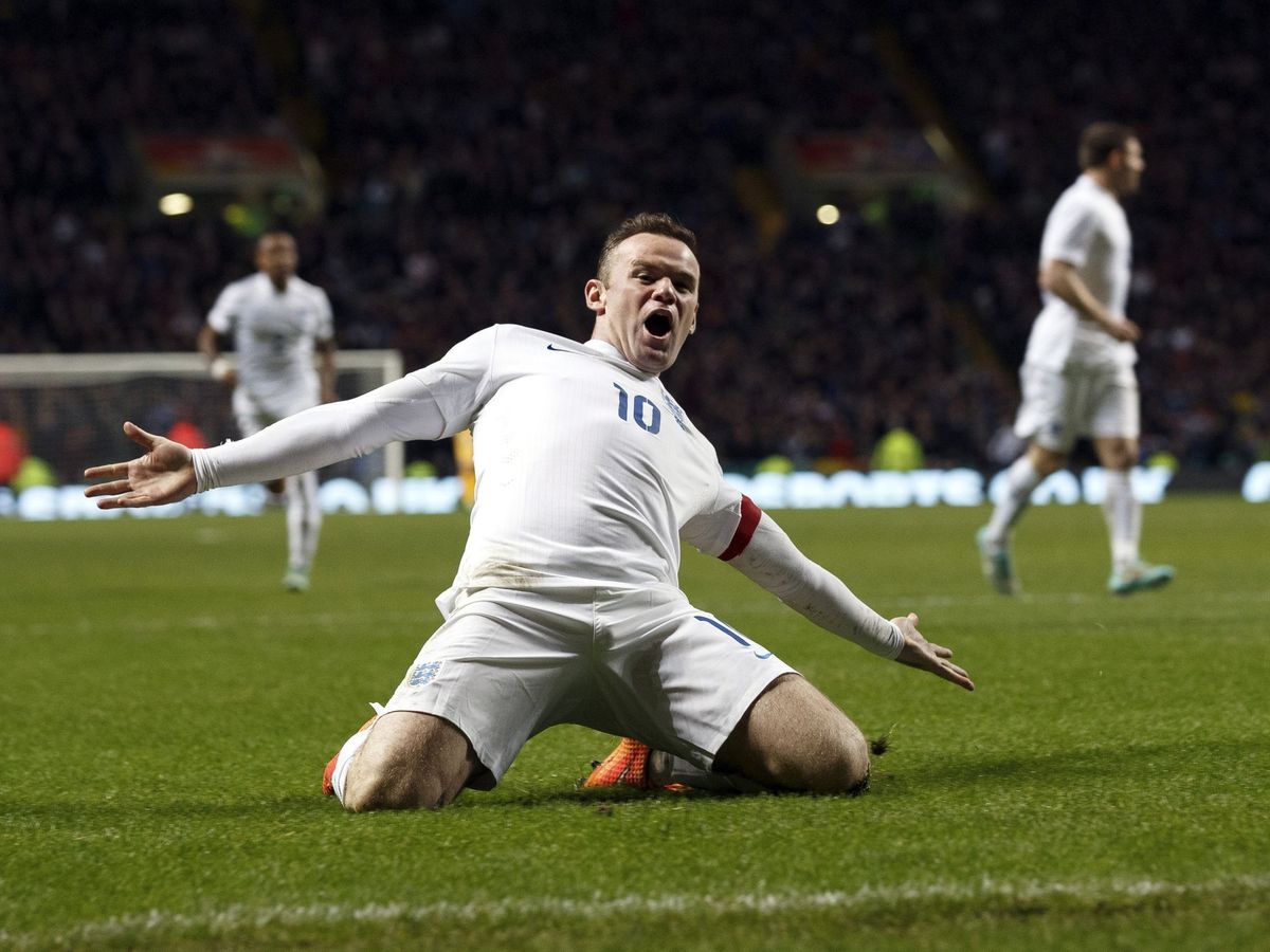 Foto: Wayne Rooney, celebrando un gol. Foto: EFE Robert Perry.