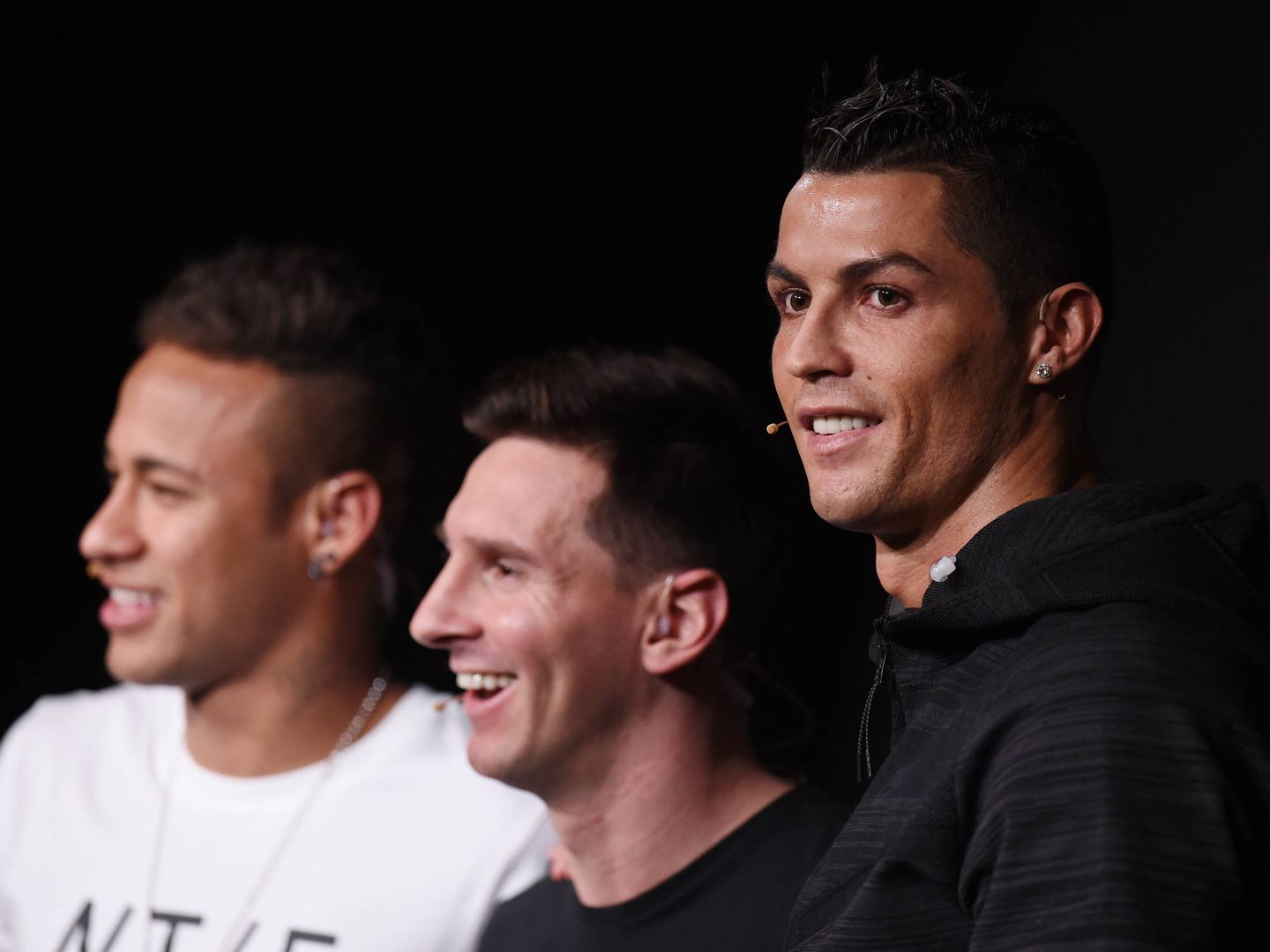Neymar, Messi y Ronaldo. (Getty)