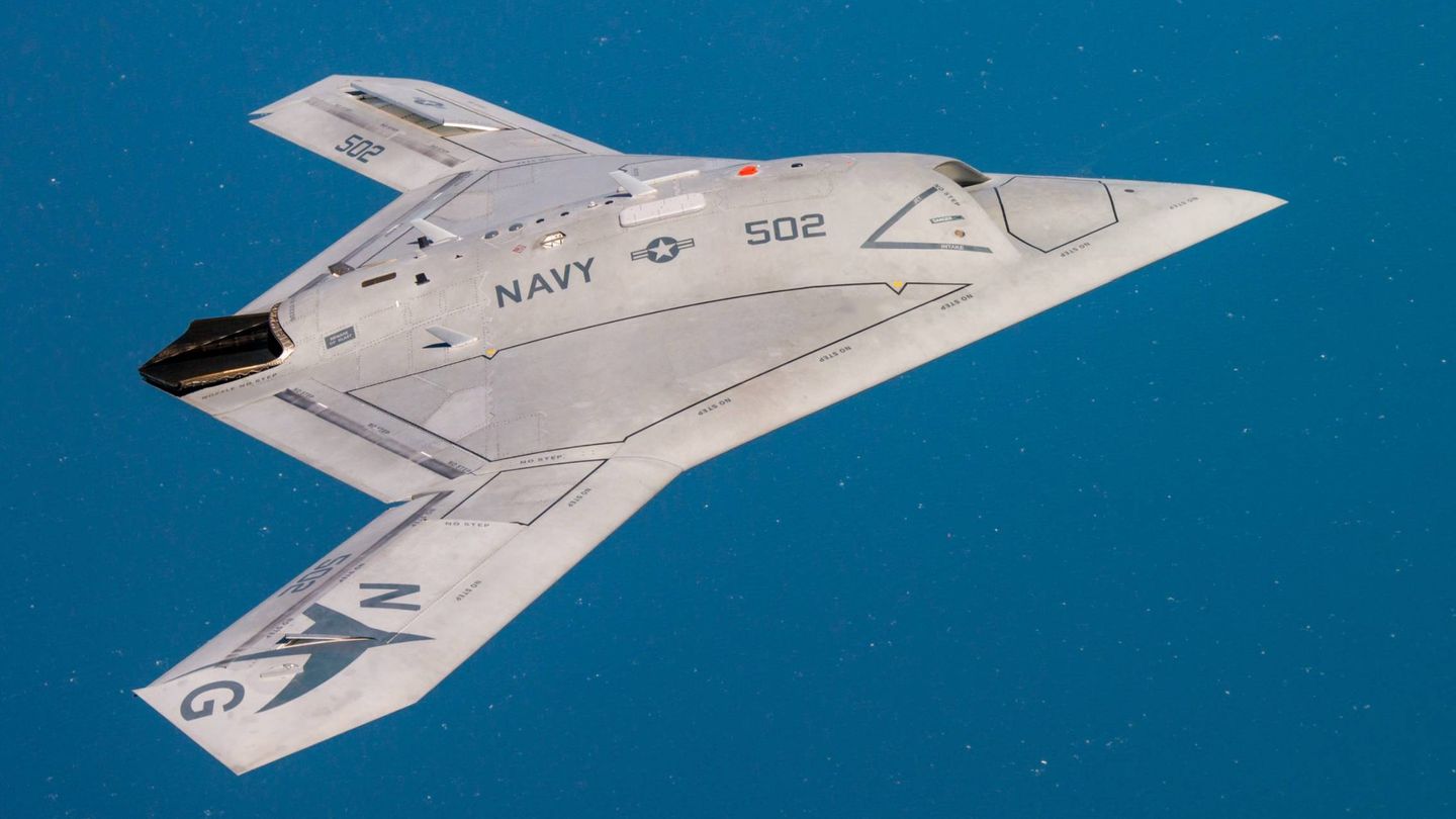 El dron de combate de EEUU XB-47. (Foto: US Navy)