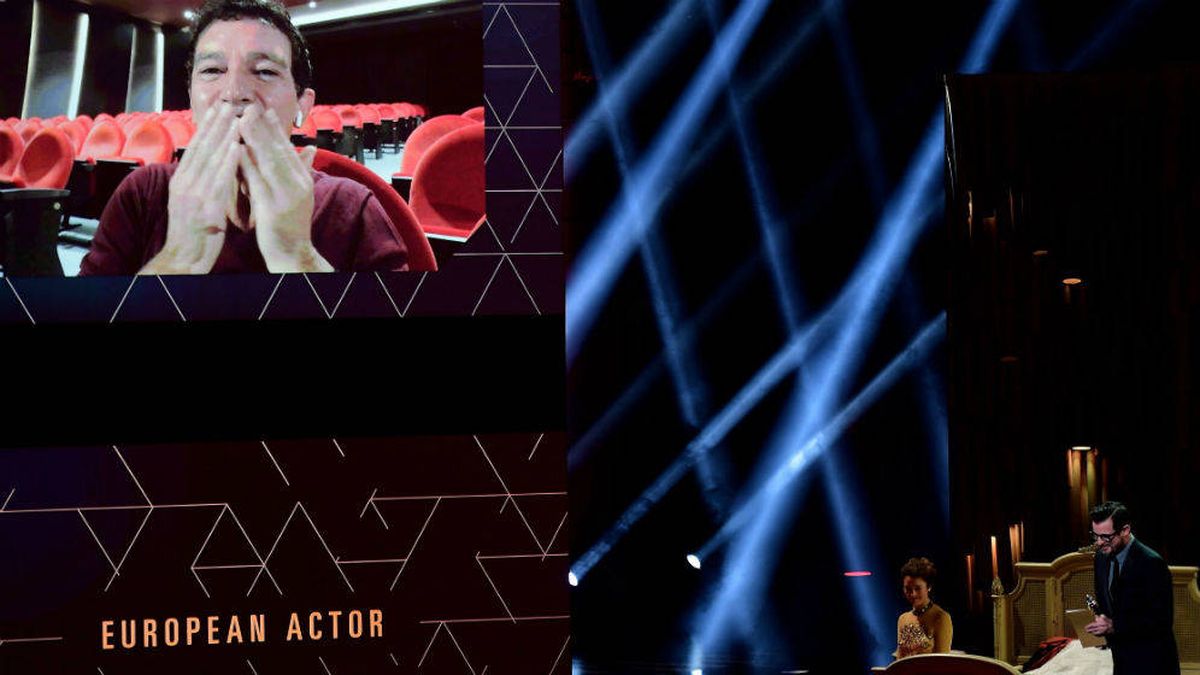 Antonio Banderas recibe el premio al mejor actor europeo por su papel en 'Dolor y gloria'