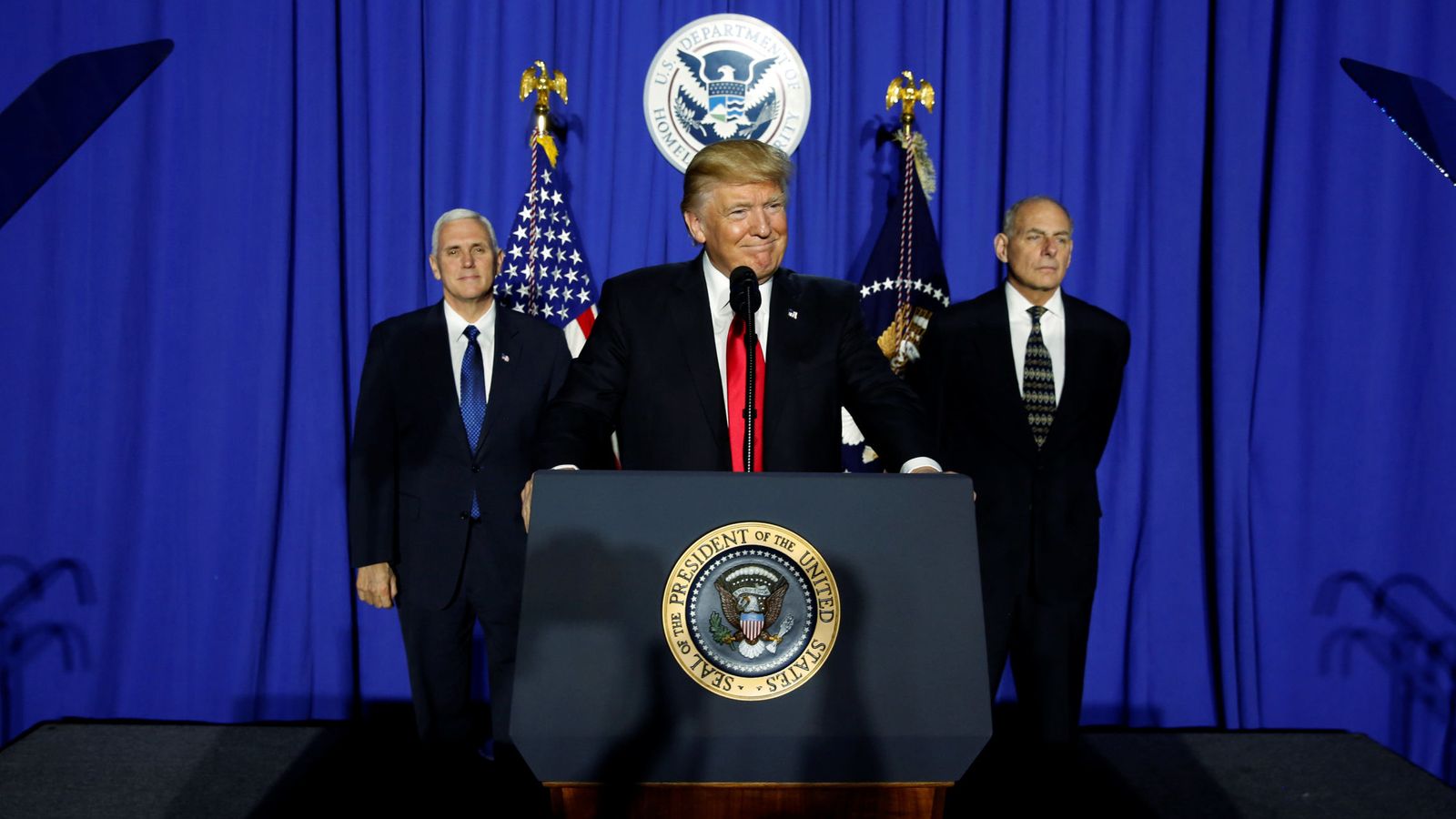 Foto: El presidente Donald Trump, en su comparecencia de este jueves. (Reuters)