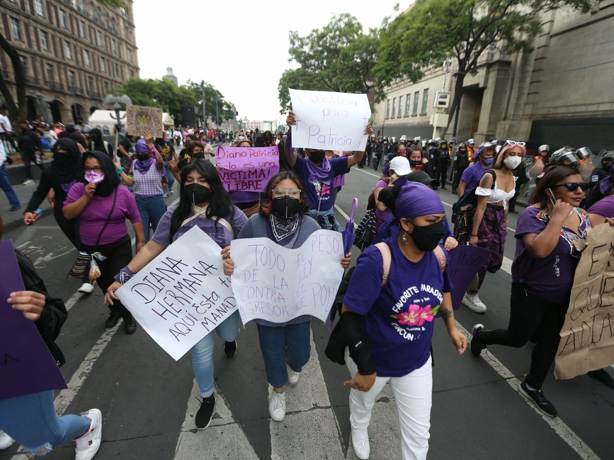 Foto: Protestas feministas en Ciudad de México. (EFE)