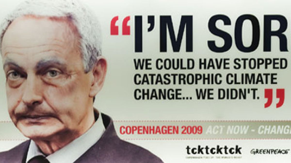 Greenpeace envejece a los líderes mundiales en una acción publicitaria en el aeropuerto de Copenhague