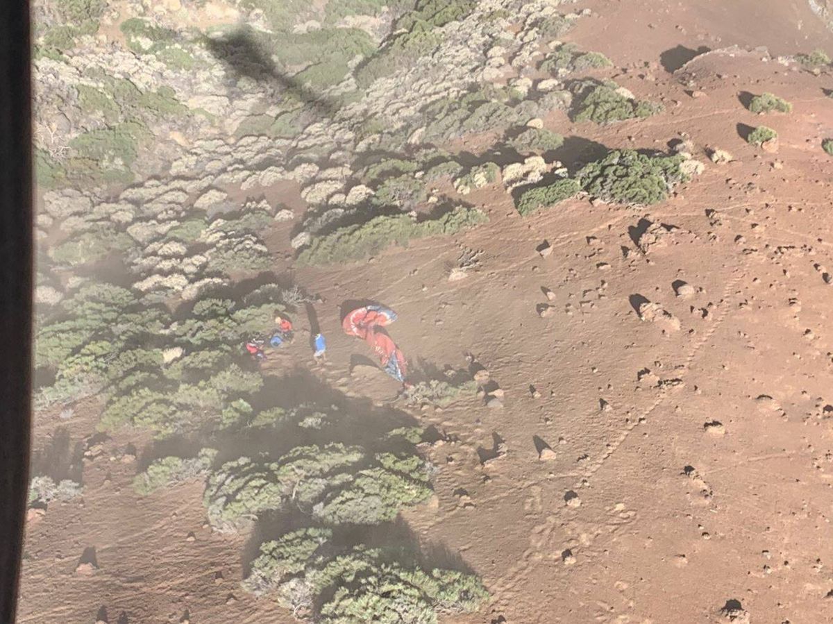 Foto: Imagen aérea de la zona del incidente. (112 Canarias)