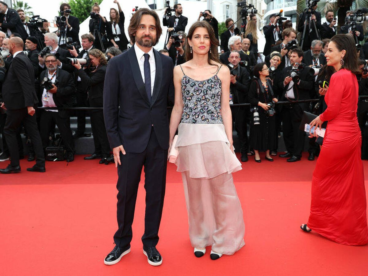 Foto: Carlota Casiraghi y su marido, en Cannes. (Getty)