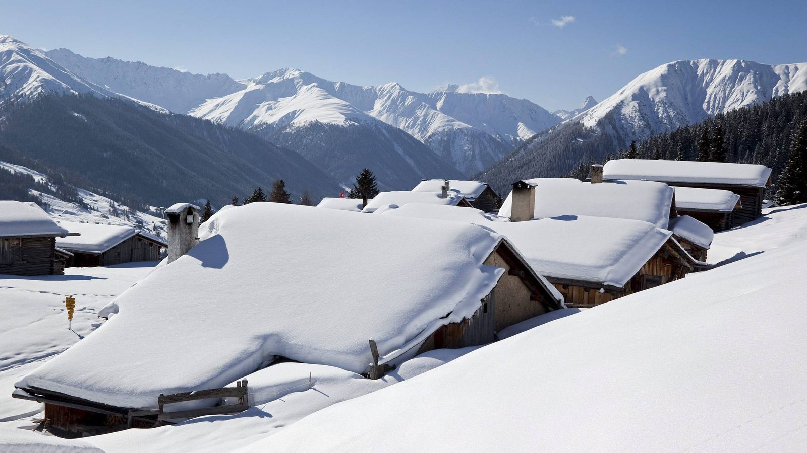 Foto: Pueblo de Davos nevado. (EFE)