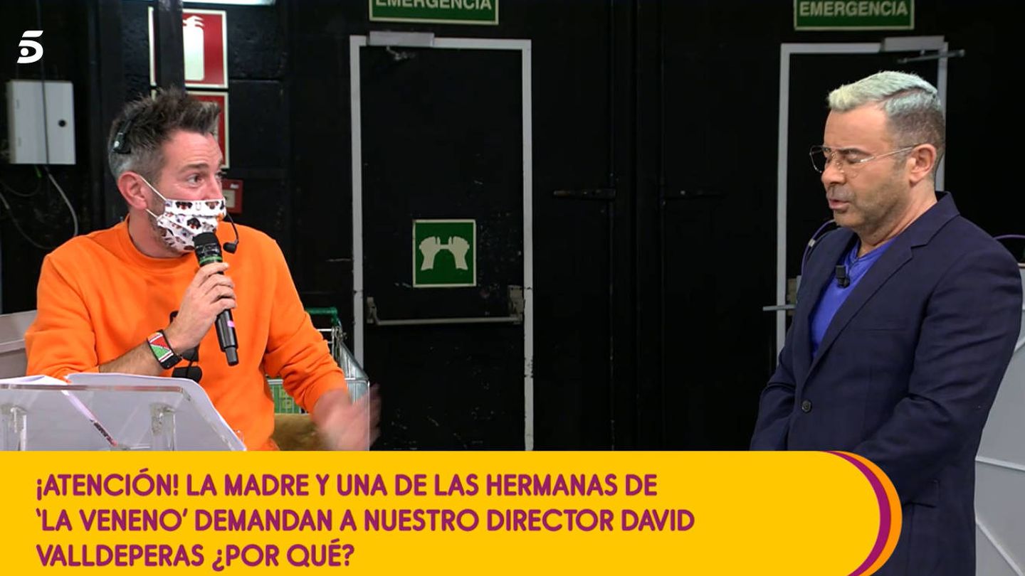 David Valldeperas y Jorge Javier, en 'Sálvame'. (Telecinco)