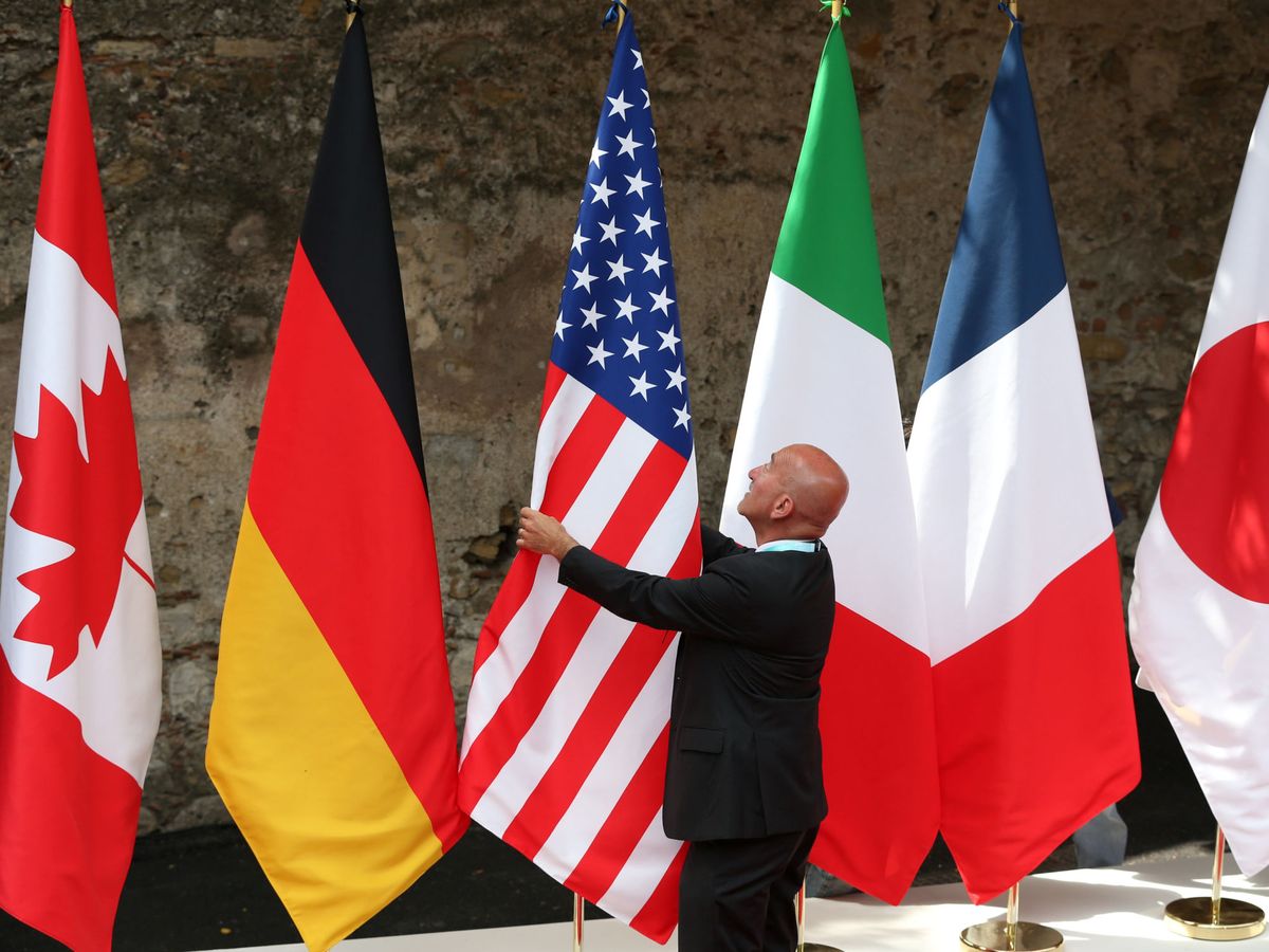 Foto: Banderas del G7 (Reuters)