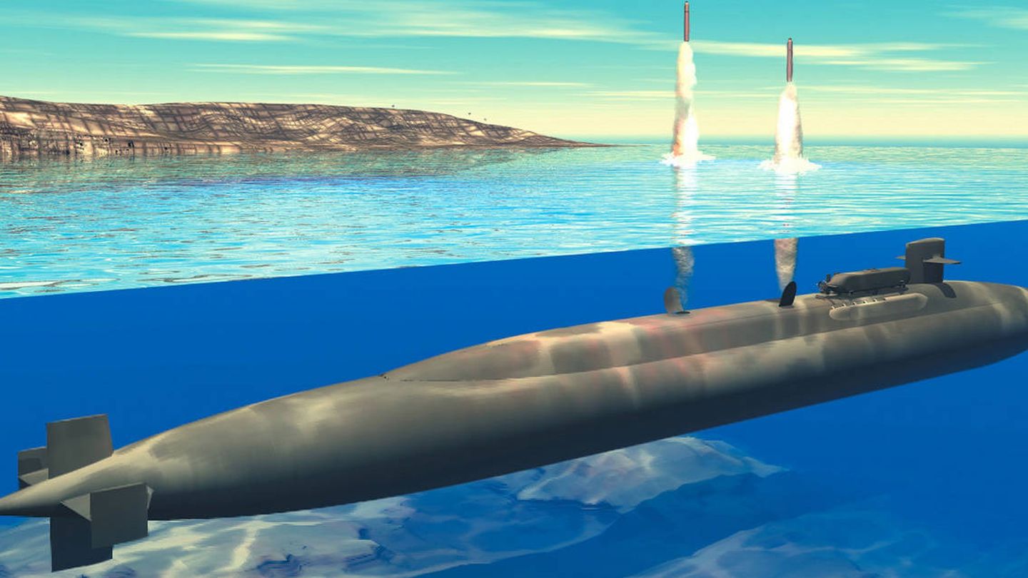 Concepto de cómo será el diseño del USS Columbia y el funcionamiento de su sistema de lanzamiento de misiles. 